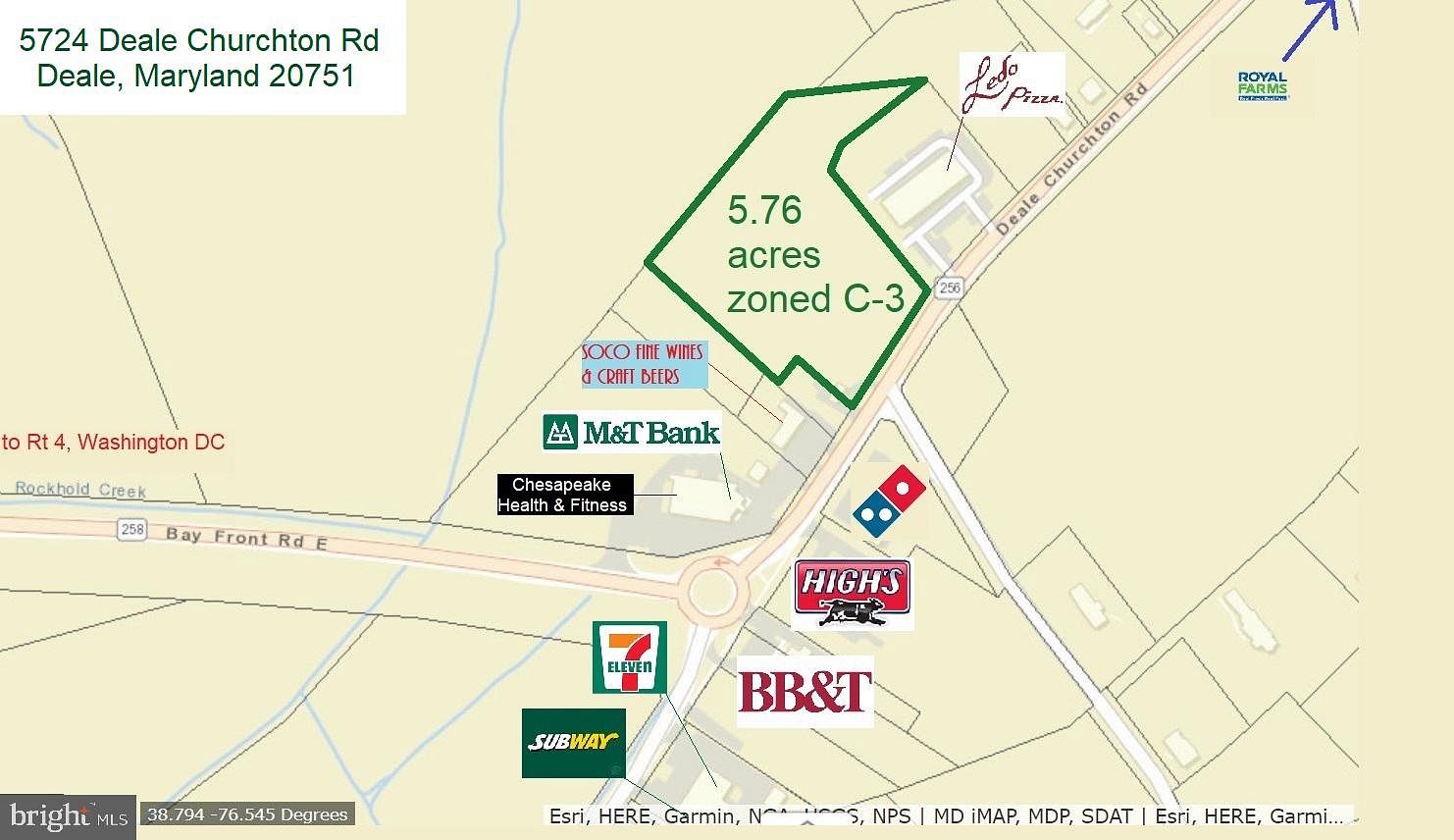 5.8 Acres of Mixed-Use Land Deale, Maryland, MD