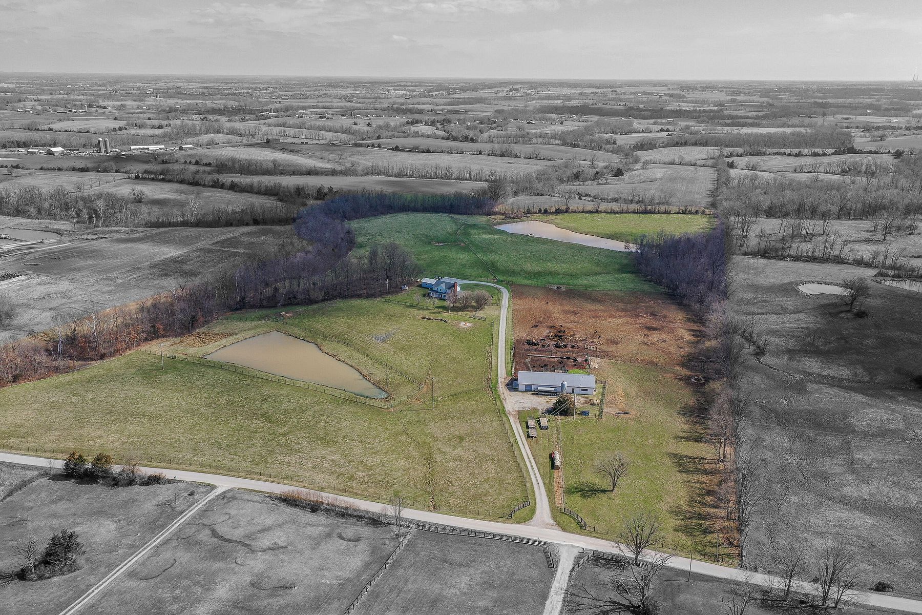 40.8 Acres of Agricultural Land & Home Harrodsburg, Kentucky, KY