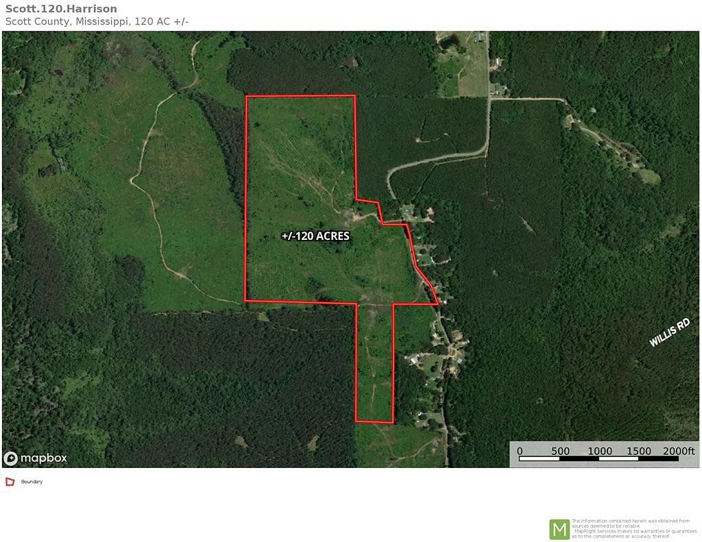 120 Acres of Land Forest, Mississippi, MS