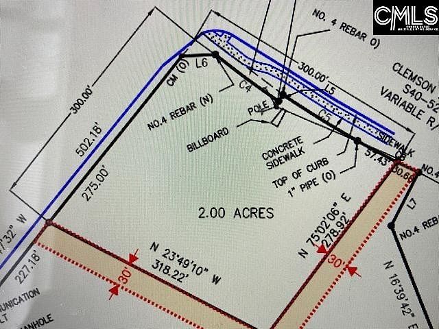 2 Acres of Commercial Land Columbia, South Carolina, SC