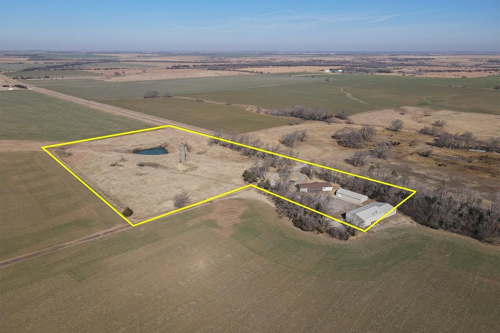 8.9 Acres of Improved Mixed-Use Land for Auction in Kingman, Kansas, KS