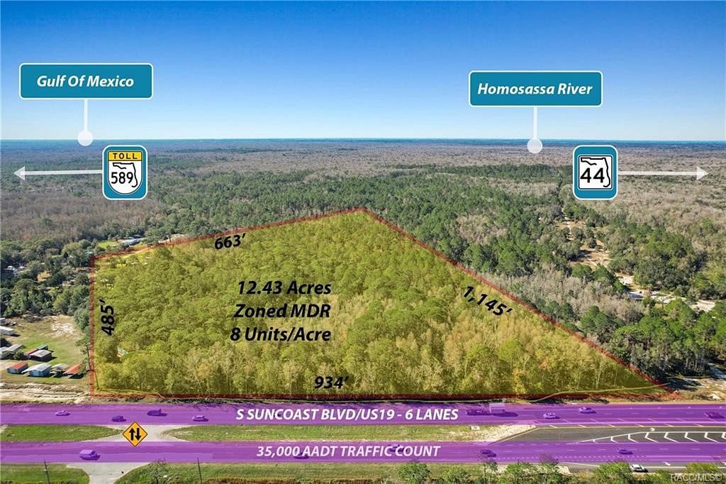 12.4 Acres of Mixed-Use Land Homosassa, Florida, FL