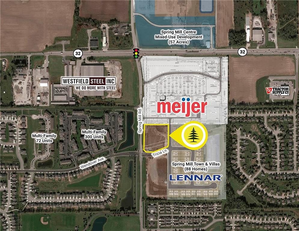 3.6 Acres of Commercial Land Westfield, Indiana, IN
