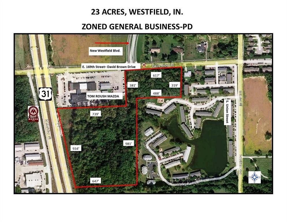 23.1 Acres of Commercial Land Westfield, Indiana, IN